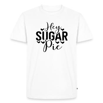 Hey Sugar Pie - Men's Premium Organic T-Shirt - white - Front - Nico (187cm)