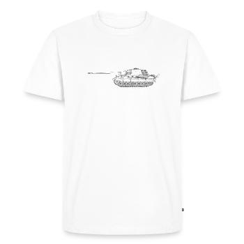Panzerwaffe allemand 2 WK Tiger Panzer 1942 Soldat - T-shirt Premium bio Homme - blanc - Devant - Nico (187cm)