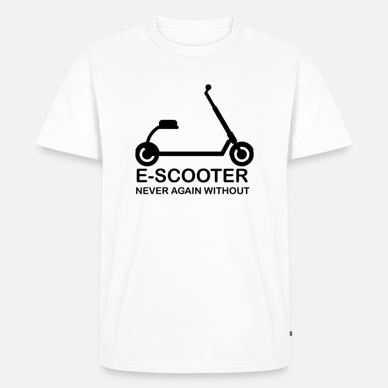 E-Scooter Roller Scooter - Männer Premium Bio T-Shirt - Weiß