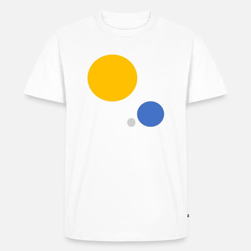 Sonne Erde Mond Geschenkidee - Männer Premium Bio T-Shirt - Weiß