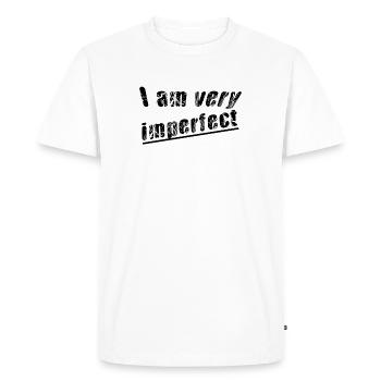 Je suis très imparfait - T-shirt Premium bio Homme - blanc - Devant - Nico (187cm)