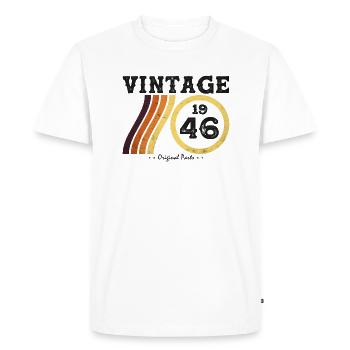 Classic Limited Edition Vintage 1946 Retro 78 - Men's Premium Organic T-Shirt - white - Front - Nico (187cm)