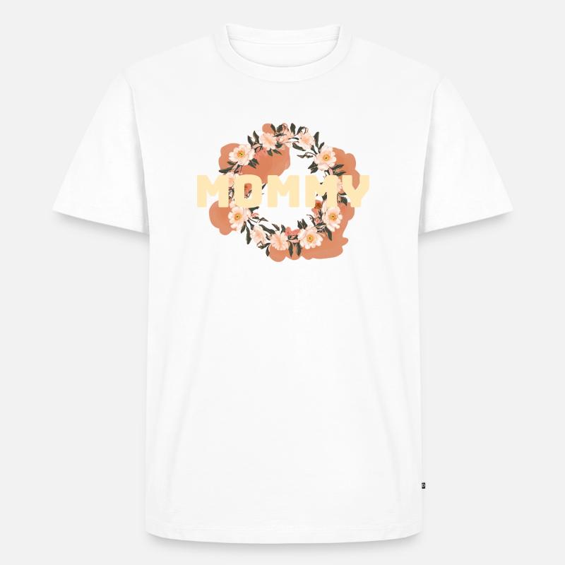 Mutterliebe im Blütenmeer - Männer Premium Bio T-Shirt - Weiß