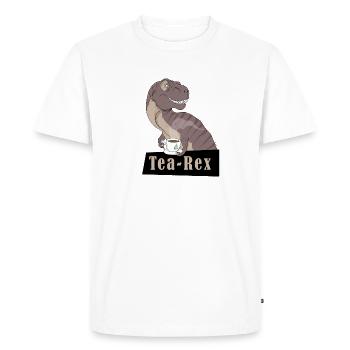 TEA-REX - T-shirt Premium bio Homme - blanc - Devant - Nico (187cm)