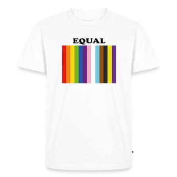Couleurs inclusives égales de la fierté - T-shirt Premium bio Homme - blanc - Devant - Nico (187cm)