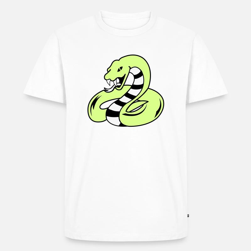 snake 02 - Männer Premium Bio T-Shirt - Weiß