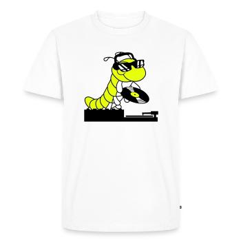 DJ Caterpillar Table de mixage de disques Soirée Musique de club - T-shirt Premium bio Homme - blanc - Devant - Nico (187cm)