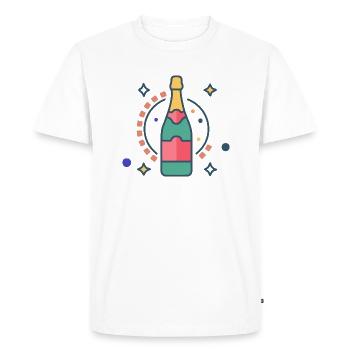 Faites sauter les bouchons ! - T-shirt Premium bio Homme - blanc - Devant - Nico (187cm)