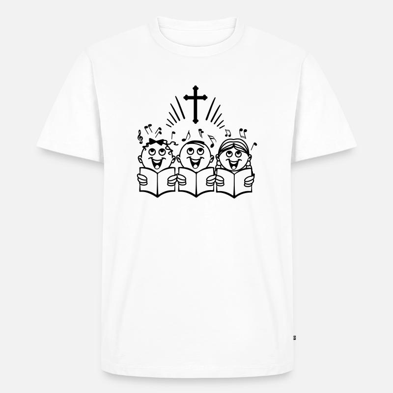 Chor Kirchenkinder - Männer Premium Bio T-Shirt - Weiß