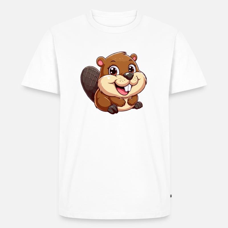 Beververt - Männer Premium Bio T-Shirt - Weiß