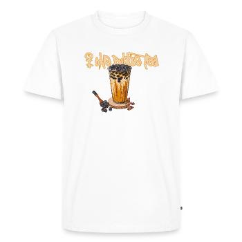 Bubble Tea // Illustration - Men's Premium Organic T-Shirt - white - Front - Nico (187cm)