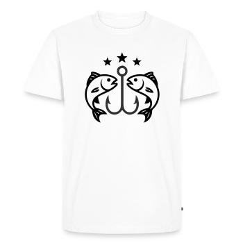 Hameçon - T-shirt Premium bio Homme - blanc - Devant - Nico (187cm)