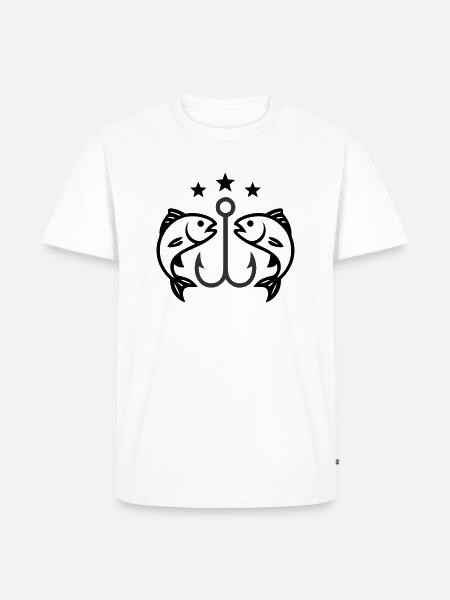 Fish hook fish - Men's Premium Organic T-Shirt - white