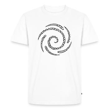 Spirale maori - T-shirt Premium bio Homme - blanc - Devant - Nico (187cm)