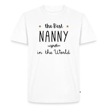 The best nanny in the world - T-shirt Premium bio Homme - blanc - Devant - Nico (187cm)