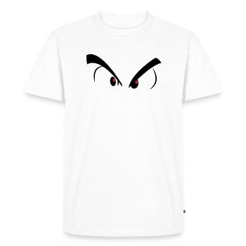 mal aux yeux - T-shirt Premium bio Homme - blanc - Devant - Nico (187cm)