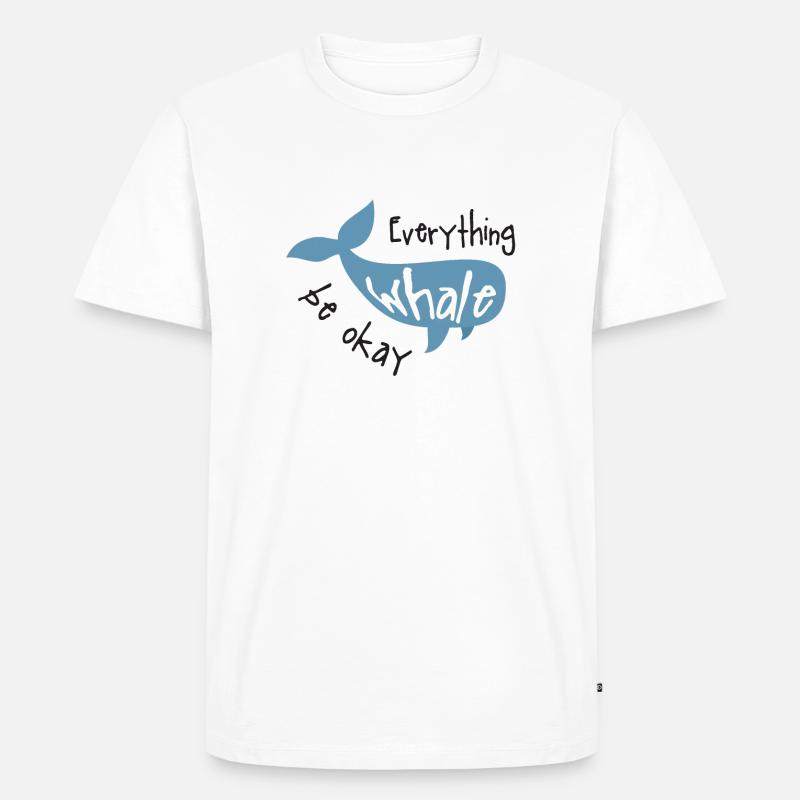 Wal - Männer Premium Bio T-Shirt - Weiß