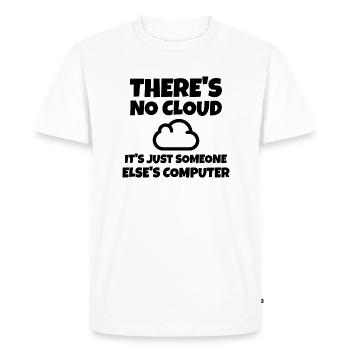 IT Spruch Cloud développeur d’ordinateur programmeur - T-shirt Premium bio Homme - blanc - Devant - Nico (187cm)