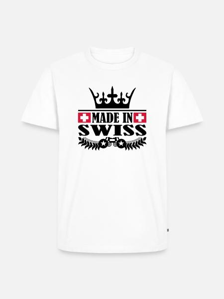 made_in_swiss_3 - Men's Premium Organic T-Shirt - white