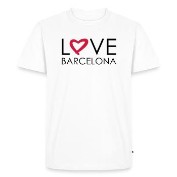 amour barcelona - T-shirt Premium bio Homme - blanc - Devant - Nico (187cm)