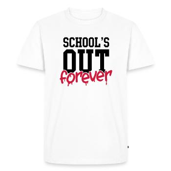 school's out forever - Men's Premium Organic T-Shirt - white - Front - Nico (187cm)