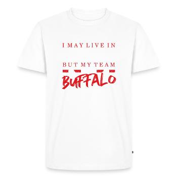Buffalo Football Fans Allemagne - T-shirt Premium bio Homme - blanc - Devant - Nico (187cm)