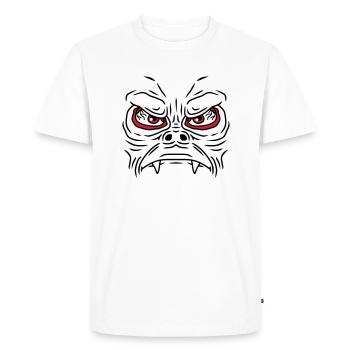 Monster Face - T-shirt Premium bio Homme - blanc - Devant - Nico (187cm)