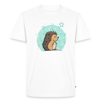 Hedgehog boy with stars - Men's Premium Organic T-Shirt - white - Front - Nico (187cm)