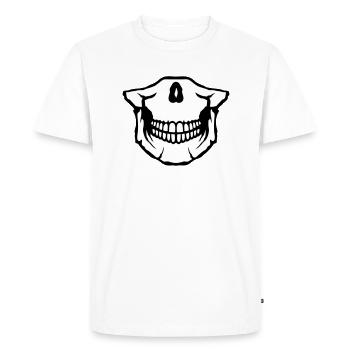 Low skull tooth 29 - Men's Premium Organic T-Shirt - white - Front - Nico (187cm)