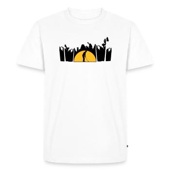 Vacation playing golf - Men's Premium Organic T-Shirt - white - Front - Nico (187cm)