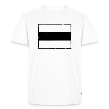 Frame shield design - Men's Premium Organic T-Shirt - white - Front - Nico (187cm)