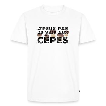 I can't I go to the ceps - Men's Premium Organic T-Shirt - white - Front - Nico (187cm)