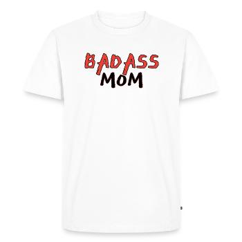 Badass mom - T-shirt Premium bio Homme - blanc - Devant - Nico (187cm)
