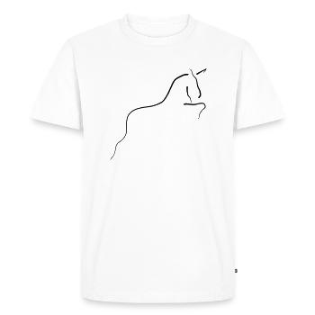 licorne7 - T-shirt Premium bio Homme - blanc - Devant - Nico (187cm)