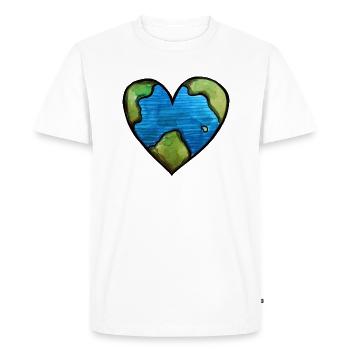 terre - T-shirt Premium bio Homme - blanc - Devant - Nico (187cm)