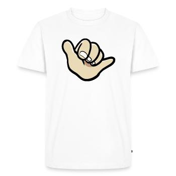 Style de surfeur - T-shirt Premium bio Homme - blanc - Devant - Nico (187cm)