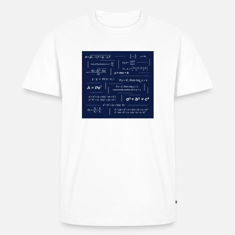 cheat sheet blue bg - Männer Premium Bio T-Shirt - Weiß