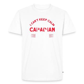 Drapeau canadien Cadeau racines canadiennes - T-shirt Premium bio Homme - blanc - Devant - Nico (187cm)
