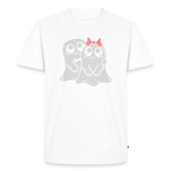 Homme Mme Fantômes Couple - T-shirt Premium bio Homme - blanc - Devant - Nico (187cm)