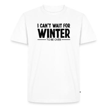 Sarcastique anti-hiver Je déteste les dictons de l’hiver - T-shirt Premium bio Homme - blanc - Devant - Nico (187cm)