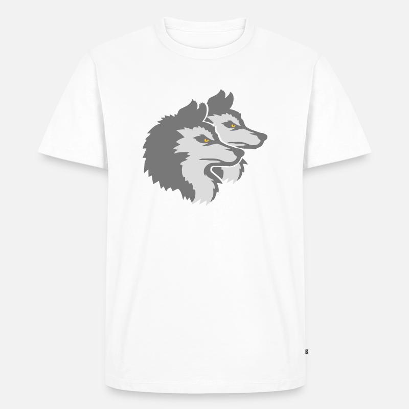 Logo de l’équipe Wolf Pack - T-shirt Premium bio Homme - blanc