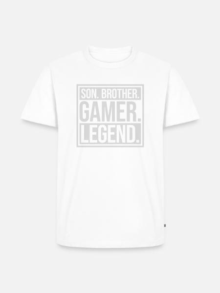 Son Brother Gamer Legend - Men's Premium Organic T-Shirt - white