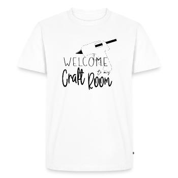 Bienvenue dans ma salle d’artisanat - T-shirt Premium bio Homme - blanc - Devant - Nico (187cm)