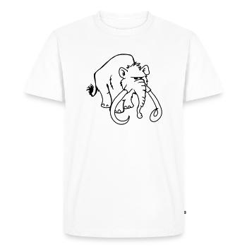 Mammouth - T-shirt Premium bio Homme - blanc - Devant - Nico (187cm)
