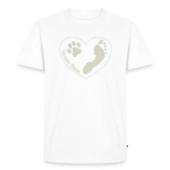 Dog Man l’équipe de rêve - T-shirt Premium bio Homme - blanc - Devant - Nico (187cm)