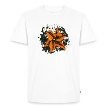 flower drawing tattoo 14 2 A - Men's Premium Organic T-Shirt - white - Front - Nico (187cm)