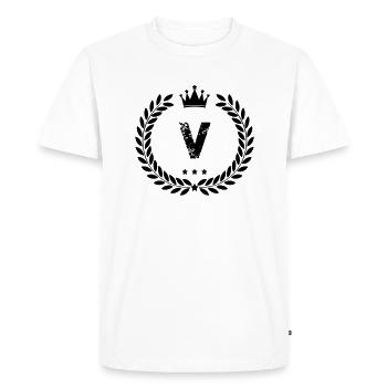 Armoiries V - T-shirt Premium bio Homme - blanc - Devant - Nico (187cm)