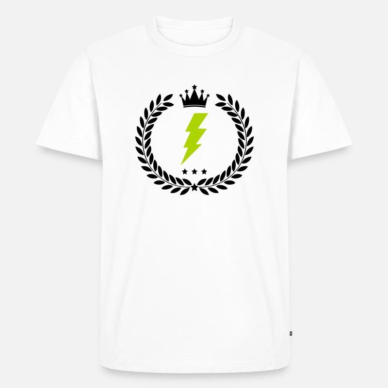 wappen blitz - Männer Premium Bio T-Shirt - Weiß