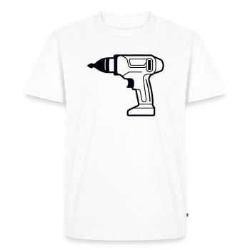 drill - Men's Premium Organic T-Shirt - white - Front - Nico (187cm)
