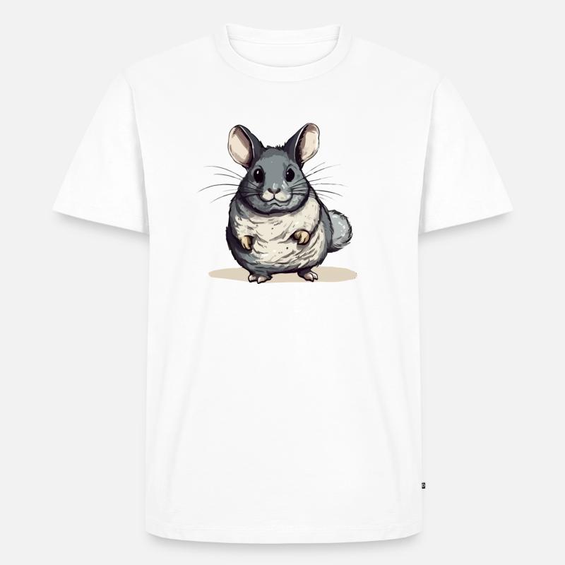 Mikai das Chinchilla - Männer Premium Bio T-Shirt - Weiß
